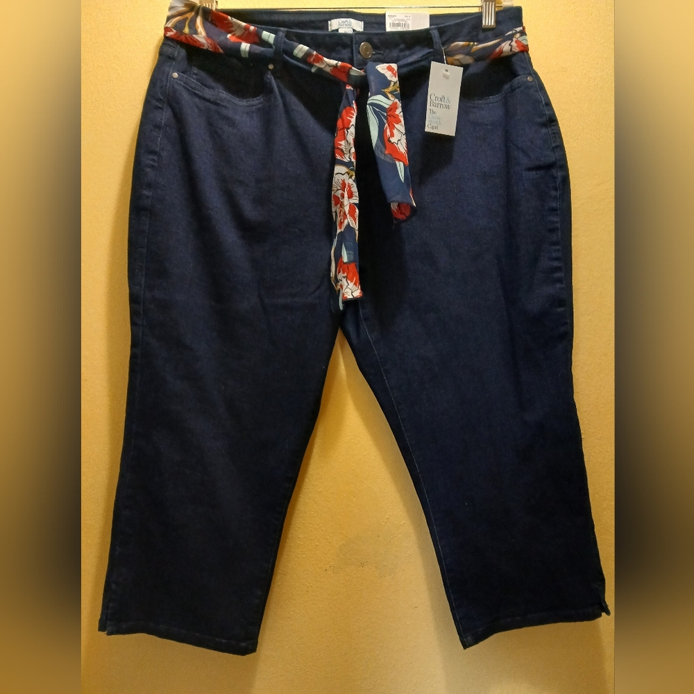 Croft&Barrow Capri Jean W/ Removable Scarf Belt